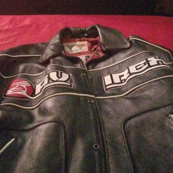 MEN'S XXL 100%LEATHER AVIREX SILVER SKATES JACKET! - Picture 5 of 8